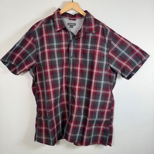 Eddie Bauer Men's XL Plaid Performance Shirt Top Short Sleeve‎ Button Up Outdoor